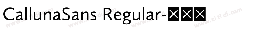 CallunaSans Regular字体转换